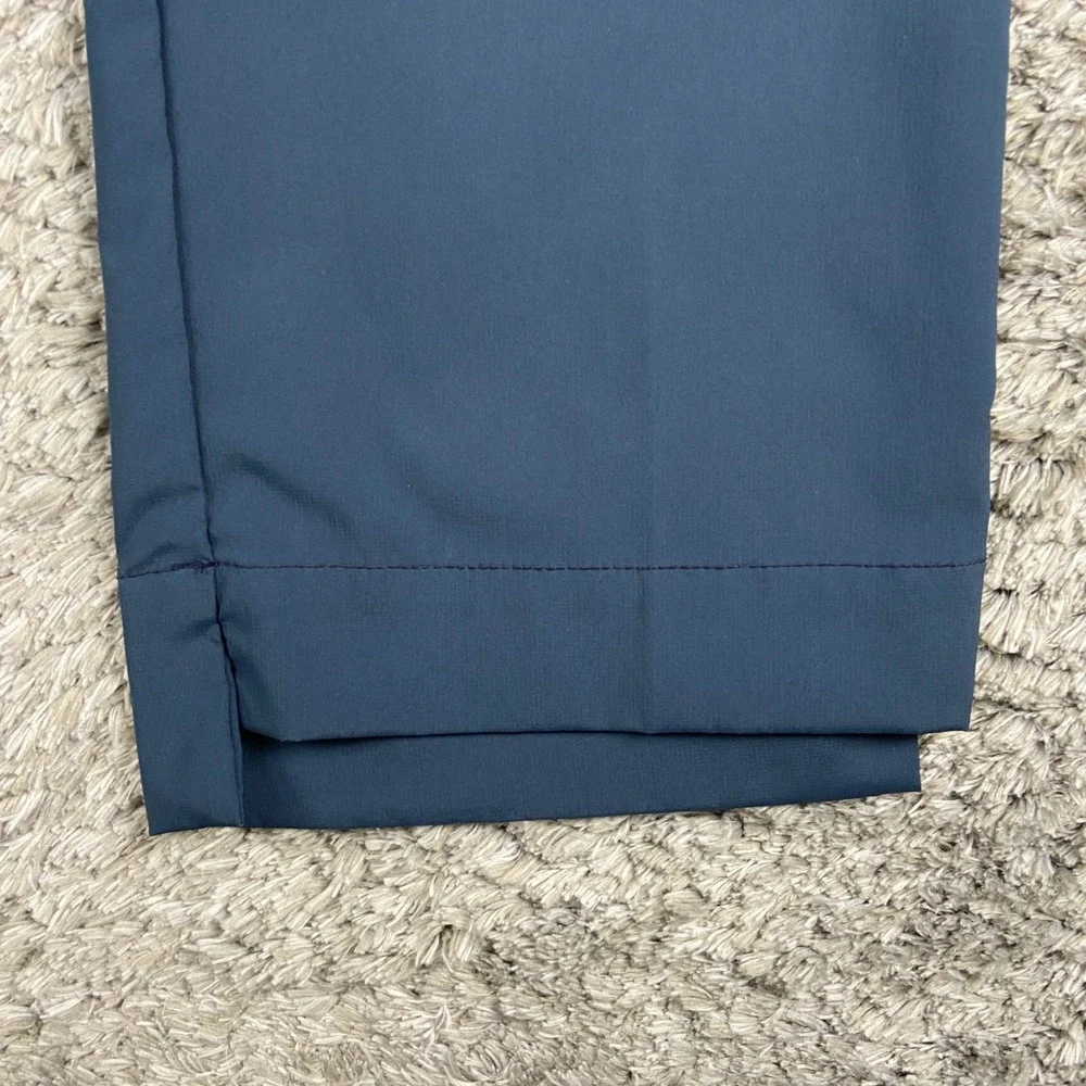 iliac Golf Pants Men 34x32 Blue Performance Gingham Trim Luxury Country Club USA